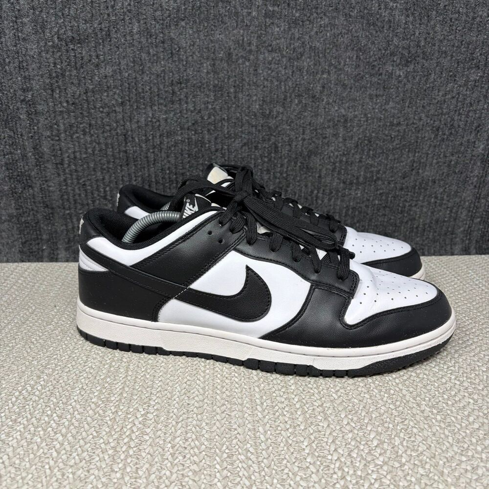 Nike Dunk Low Retro Panda Black White Leather Shoes Men’s Size 11.5 DD1391-100